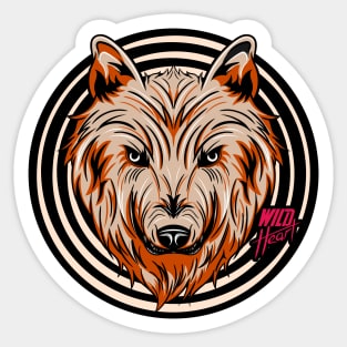 Wild Heart Wolf Sticker